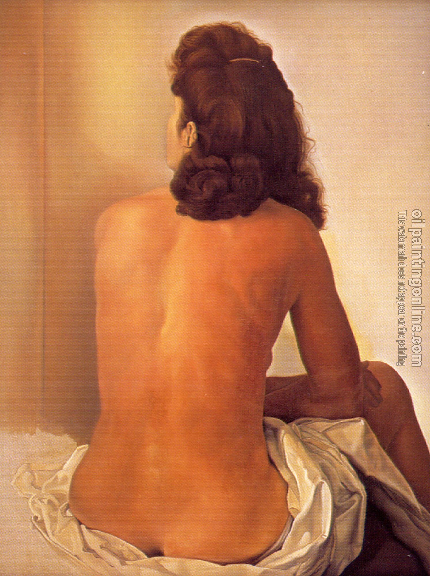 Dali, Salvador - Gala Nude Seen from behind Watching an Invisible Mirror